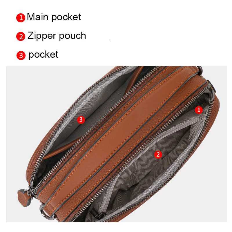 Designer Luxurious Aidrani New wens checkered single shoder crossbody bag made of canvas cowhide material mini circar design brown Y251120