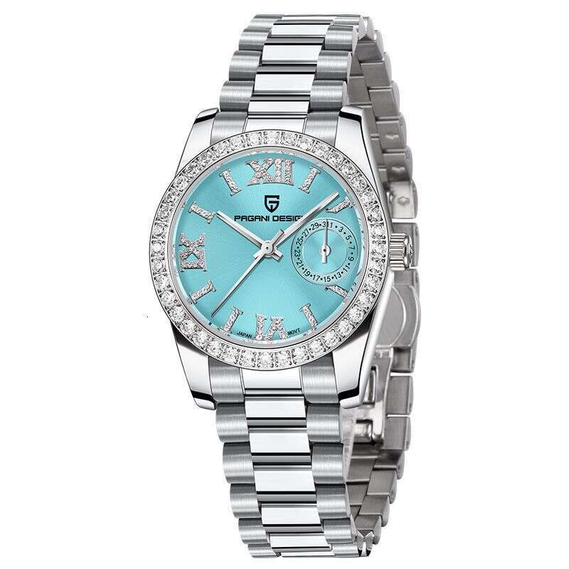 PAGANI DESIGN New Fashion Rhinestone Bezel Calendar Small Pointer Light Luxury Women's Quartz Watch PD-1776