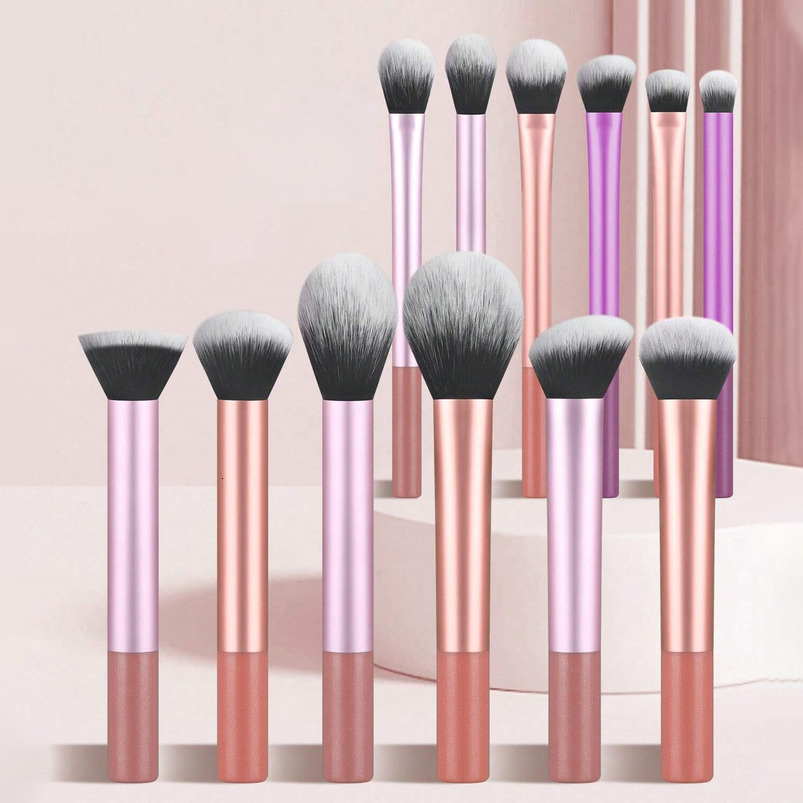 Best-Selling 8-Piece Crystal Mini Portable Makeup Brush Set Pink Handle Synthetic Fiber Makeup Tools Makeup Brushes