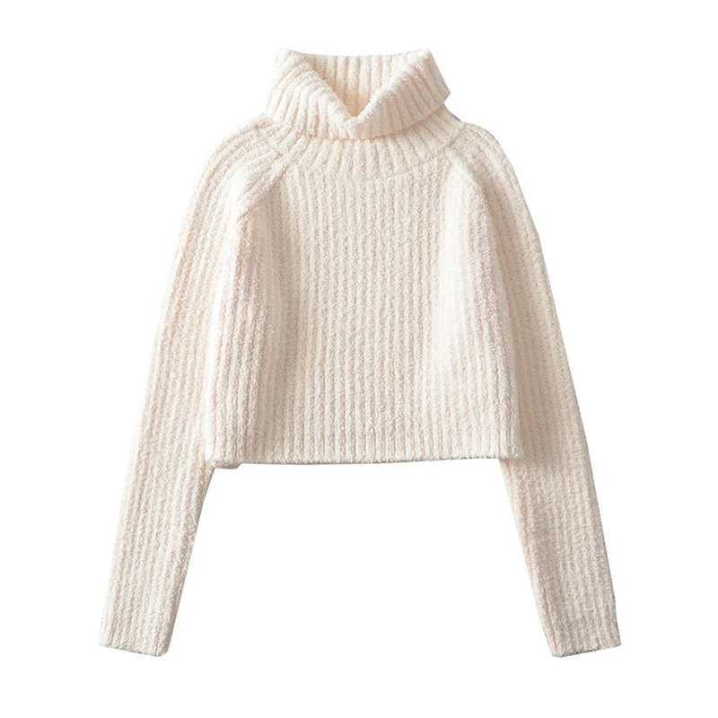 European and American Spicy Girl Knitted Sweater Autumn Winter New Pit Striped Pullover Sweaters Y2K Solid Color Cropped Jumpers J251029