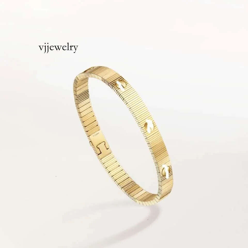 202510 New Arrival Luxury Flexible Wrist Band Bangle Love Have No Limits Screw Love Stripes Bracelet for Women Men Jewelry Gifts