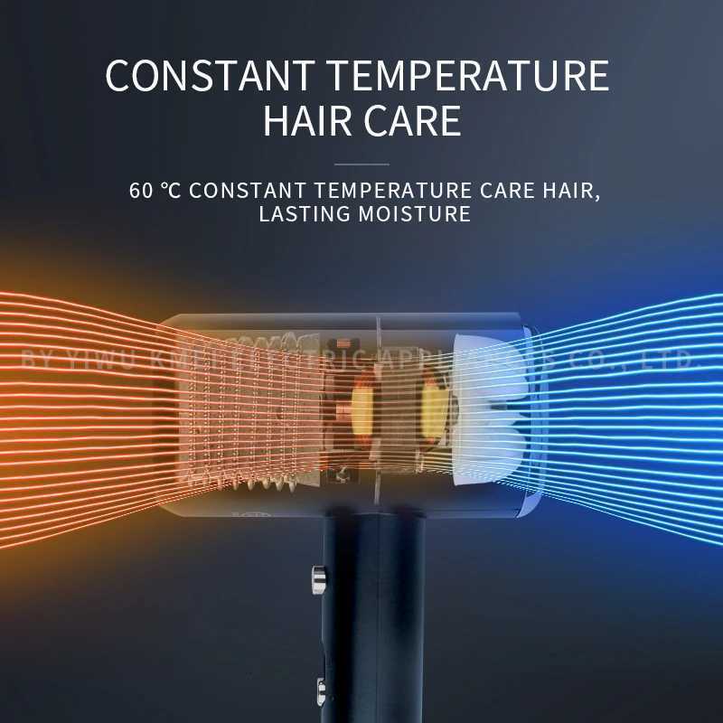 Kemei KM9822 Constant Temperature Hair Dryer 800W 60 Degree Multifunctional Professional Salon Blow Dryer Portable 3 Speeds W251029