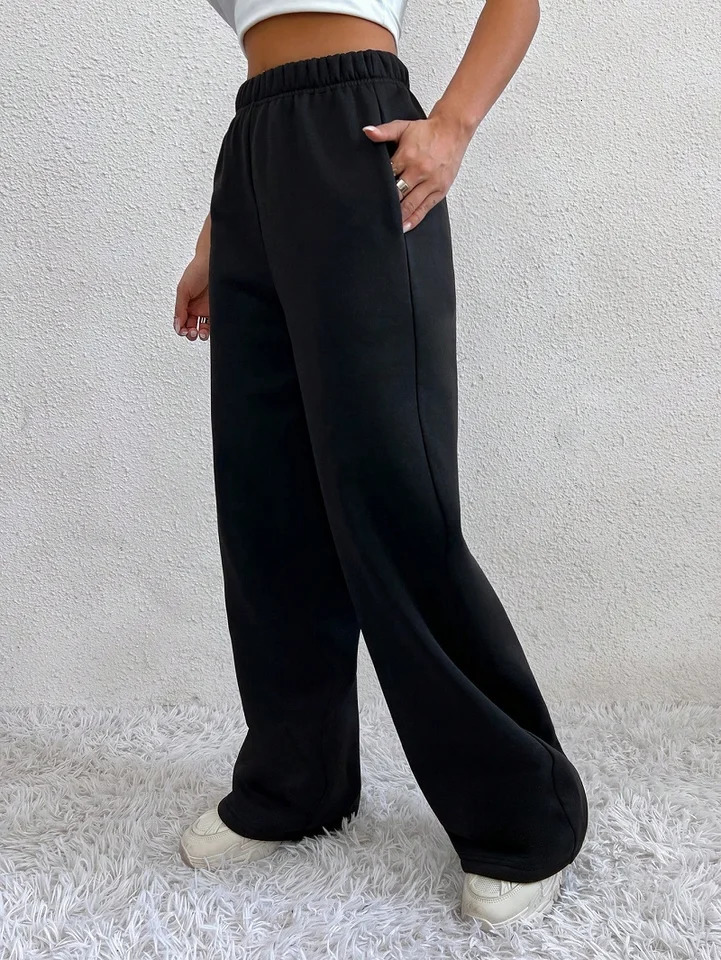 Autumn And Winter Womens Velvet Warm Pants High Waist Hanging Casual Daily Wear With The Opening Season 251029