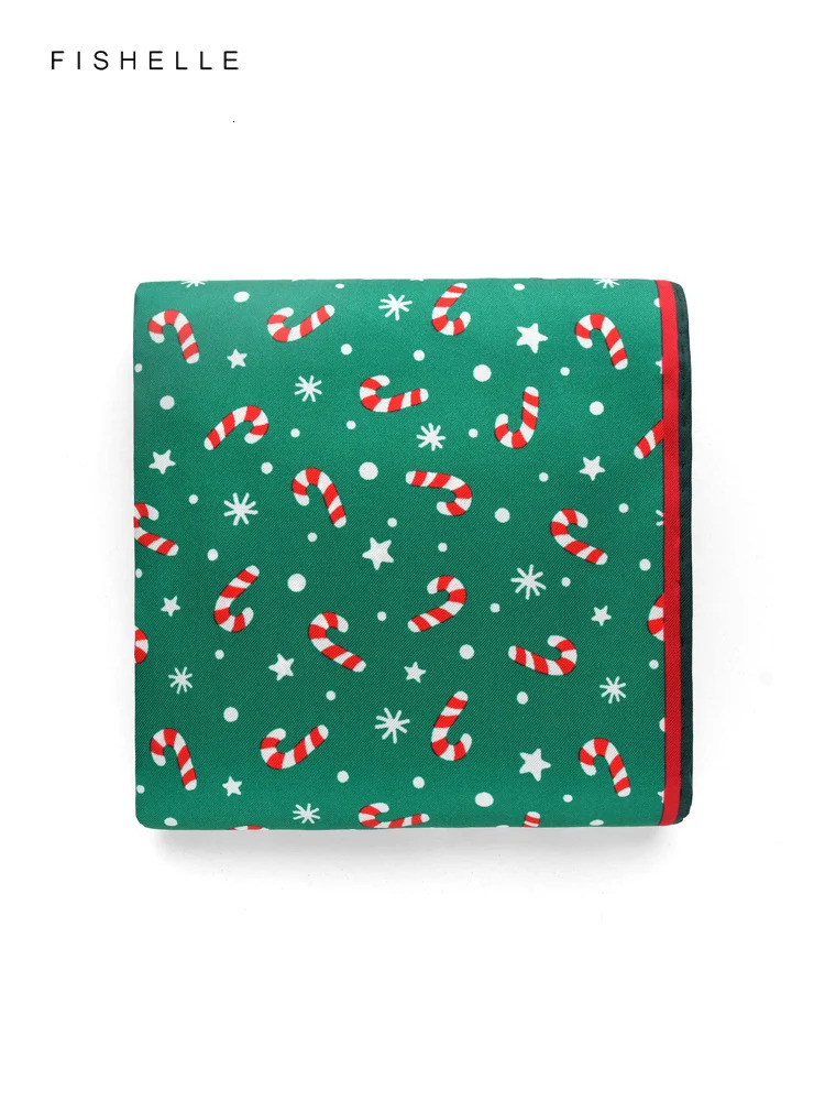 Green christmas 100 silk scarf twill small scarfs hijab wrap women men scarves shawl christmas present children gifts 251029