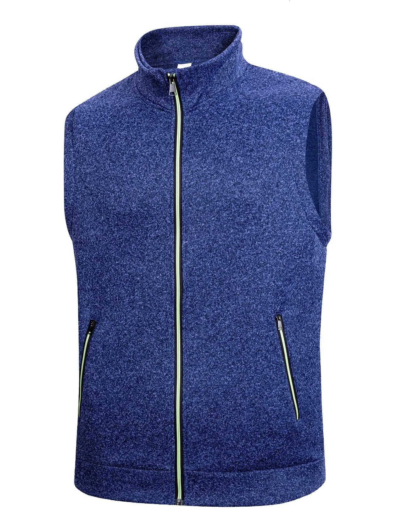 Mens Zipper Sleeveless Jacket Coats Outdoor Warm Turtleneck Sweatshirts Breathable Solid Color Streetwear Athletic Vest Tops W251029