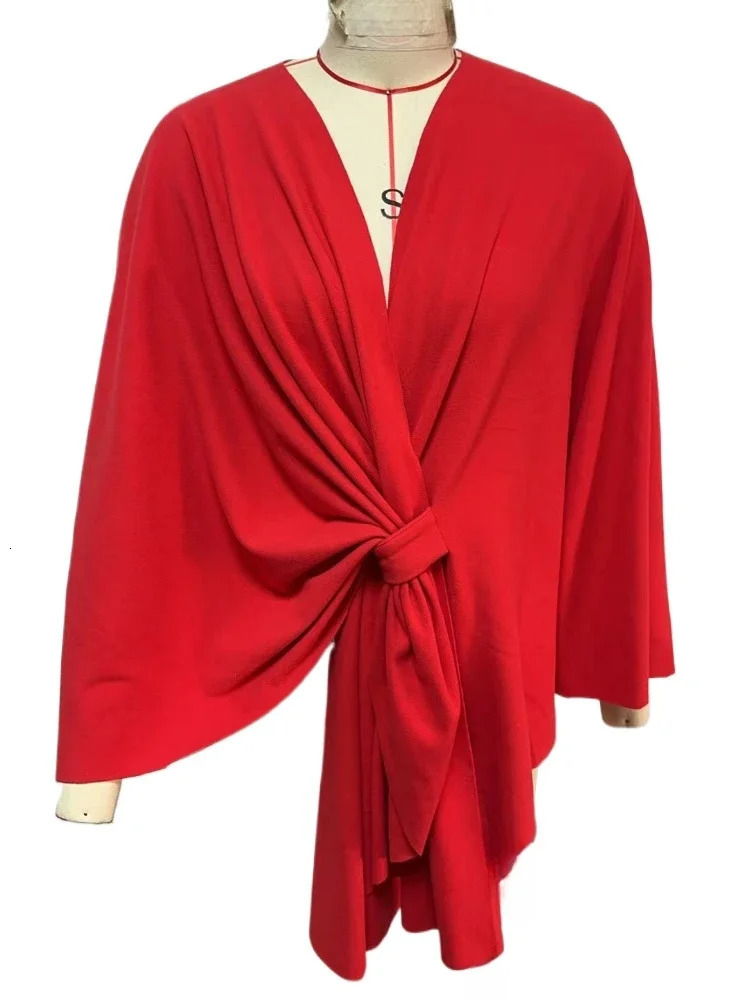 Elegant Shawl Wraps Soft Open Front Poncho Sweater Women Loose VNeck Cape Casual Solid Color Soft Open Front Poncho Bat Shirt 251029