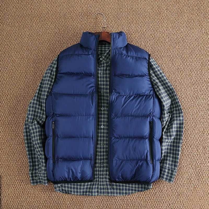 Down Padded Vest for Men Slim Fit Stand Collar Sleeveless Puffer Jackets Autumn Winter Casual Waistcoat Outwear Mens Warm Coat W251029