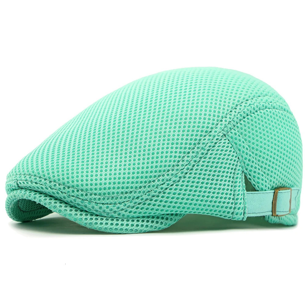 HT4775 Beret Cap Spring Summer Mesh Cap Breathable Sun Hat Women Artist Painter Beret Hat Male Female Ivy Flat Cap Mens Berets 251029