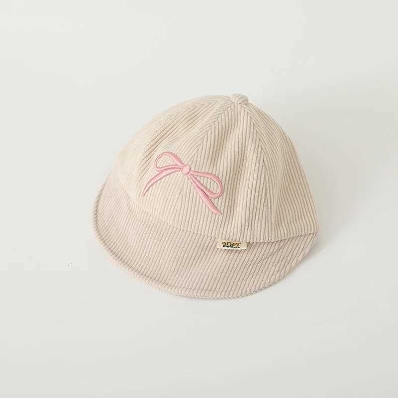 Kids Corduroy Big Brim Duckbill Hat Girl Embroidered Bow Duck Tongue Cap Autumn Baby Sun Visors 13year Children Baseball Hats251028