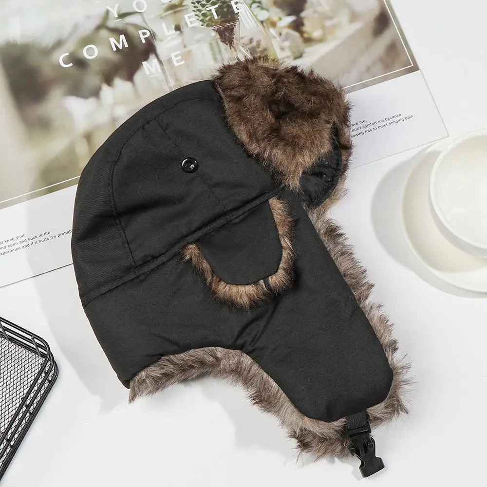 Men Women Fur Earflap Winter Cap Russian Ushanka Winter Hats Ski Hat Winter Warm Hat 251029