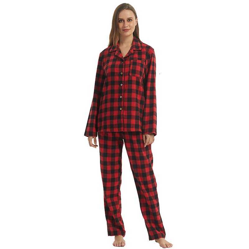 Womens Flannel Pajamas Sets Long Sleeve Pjs Sets for Women Plaid Pajama Sets Plaid Pjs Bottoms Tops Flannel Pajama for WomenT251029
