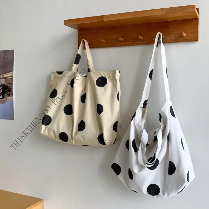 D0LF Stylish Dot Crossbody Bag For Women Trendy Summer Shoulder Purse Spacious Interior Practical Polyester 251029