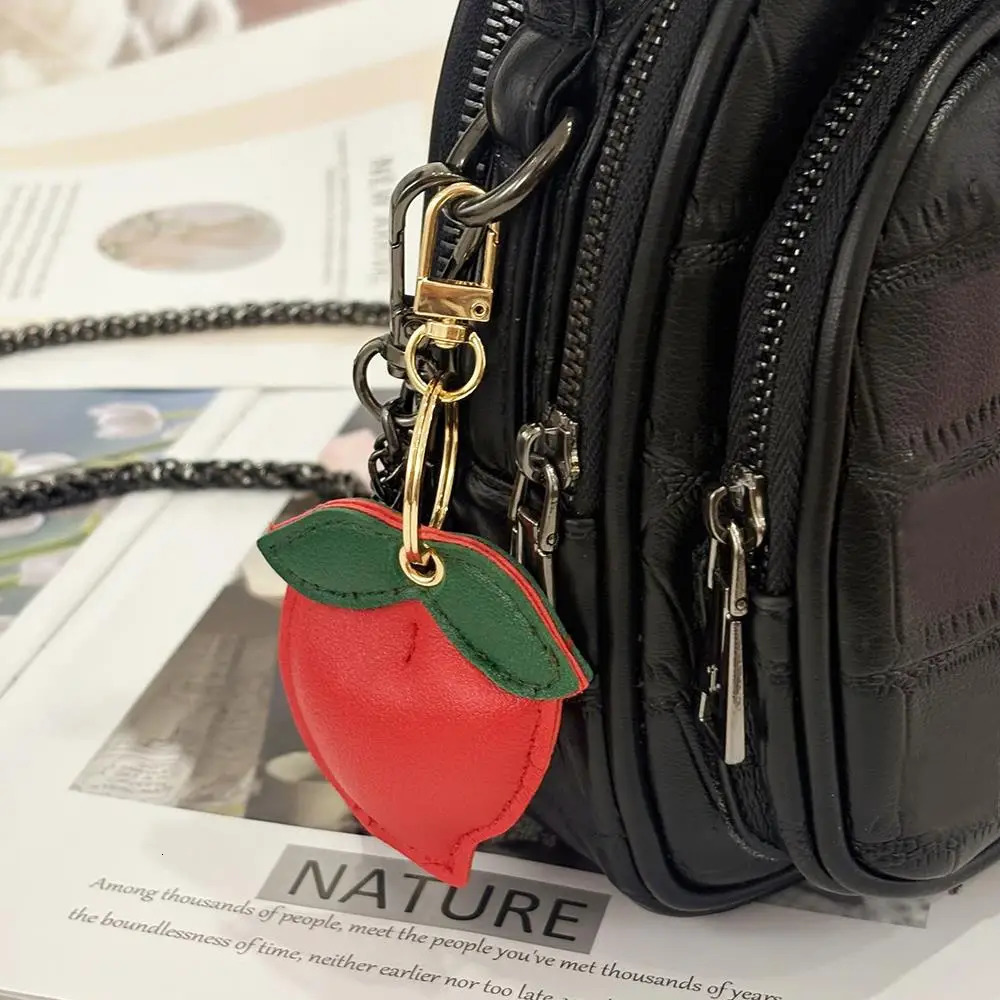 Leather Keychain Holder Girls Bag Charms Shoulder Bag Keychain Bags Accessories Waterproof Fruit Key Ring Bag Hanging Ornaments 251029