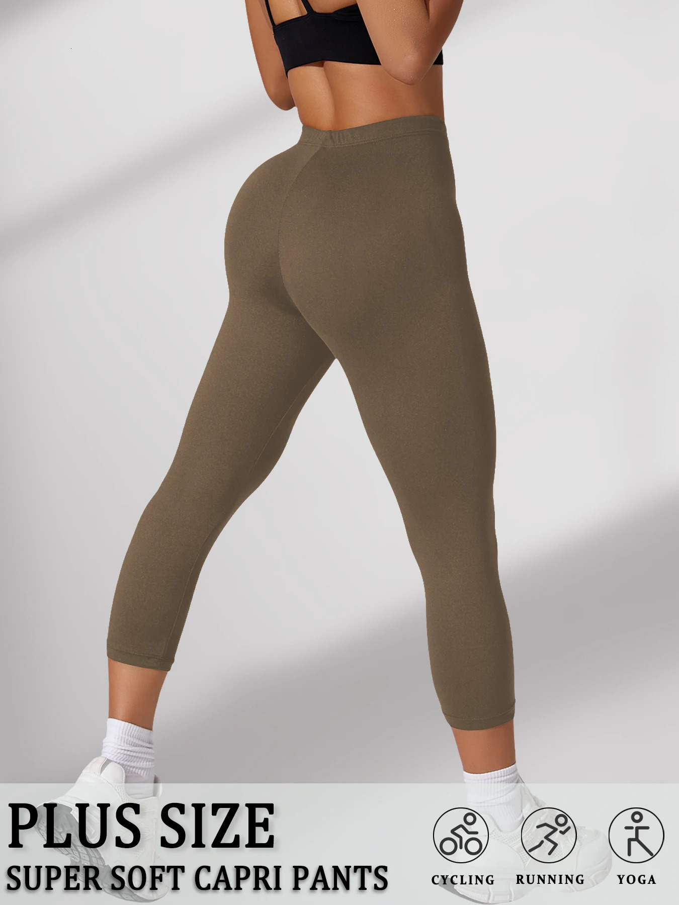 Plus Size Super Soft pants For Women No See Through Workout Running Yoga Athletic Leggings 251022