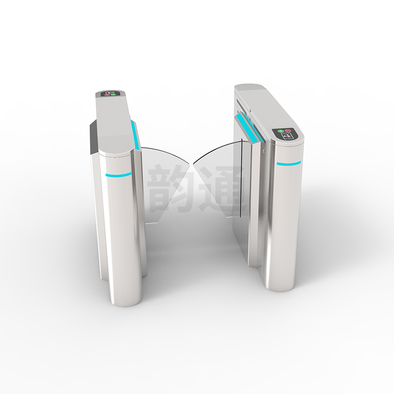 Intelligent Swing Barrier Gate with Card Reader, Smart Traffic Record & 35PPM Fast Passage, Stainless Steel Access Control Turnstile-NO17