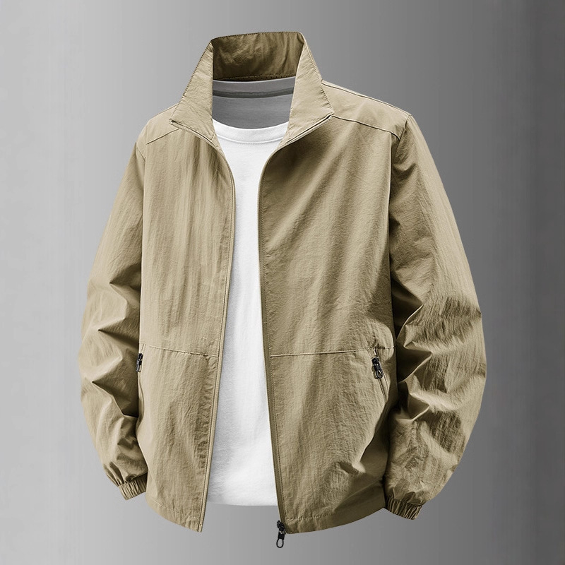 New Men's Spring Designer Jacket And Autumn Outdoor Jacket Casual Jacket Men's Sports Top Stand Collar Quick-dry Thin Men's Clothing