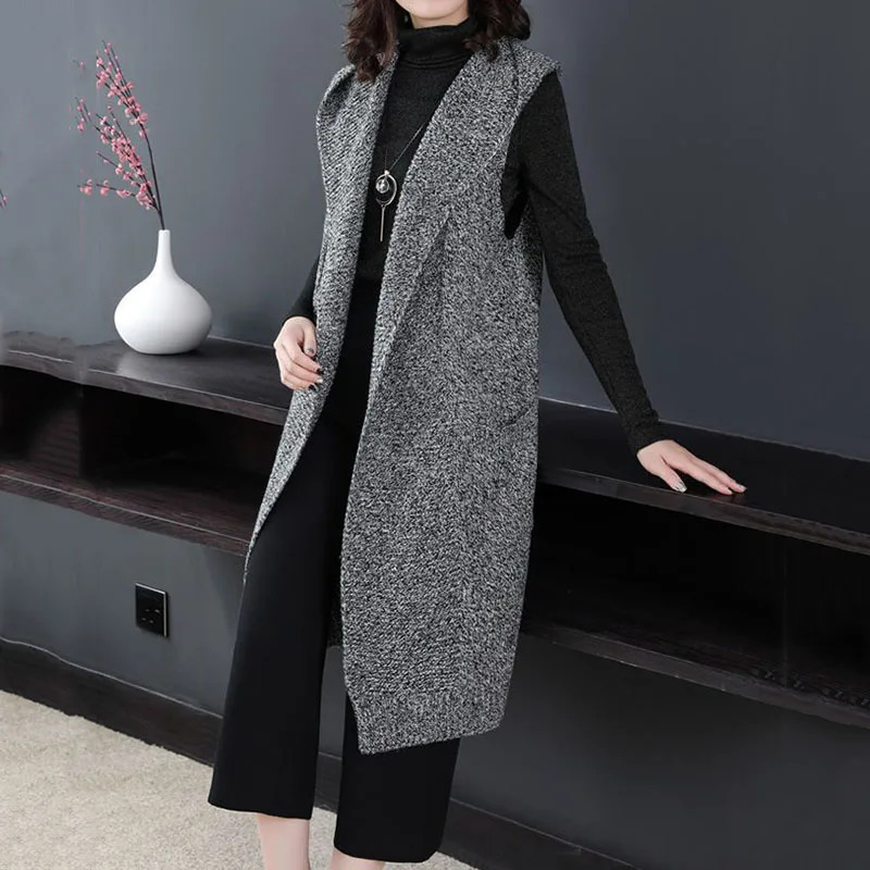 Autumn Winter Mid Mother Vest Jacket Women Fashion Long Sleeveless Waistcoat Coats Female Casual Outerwear Ladies Tops 251027