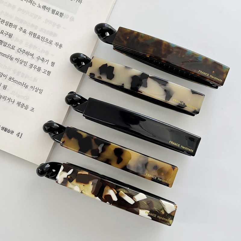 Anti slip banana clip with low hair volume vertical clipKorean FRANCE chocolate brown ponytail clipTwisted hair clipW251028