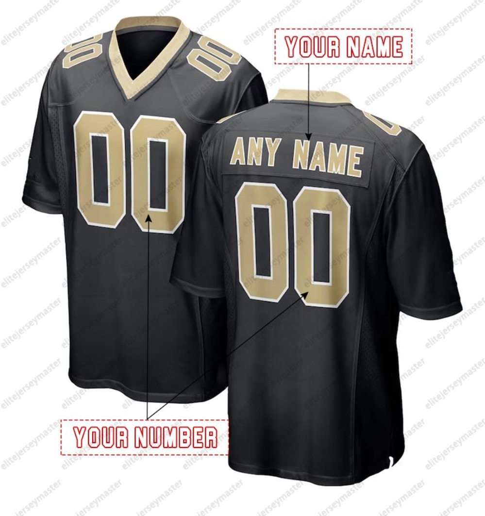 Alvin Kamara 41 Tyrann Mathieu 32 Chris Olave 12 Taysom Hill 7 Cameron Rashid Shaheed Rattler Personalized Football Jerseys Custom Any Number Name 666