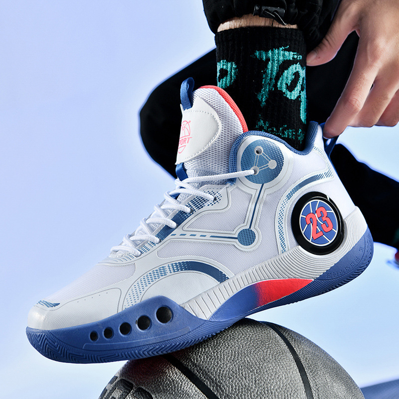 Children's basketball shoe designer men's shoes breathable new training anti slip friction sound sports shoes fashionable shoes