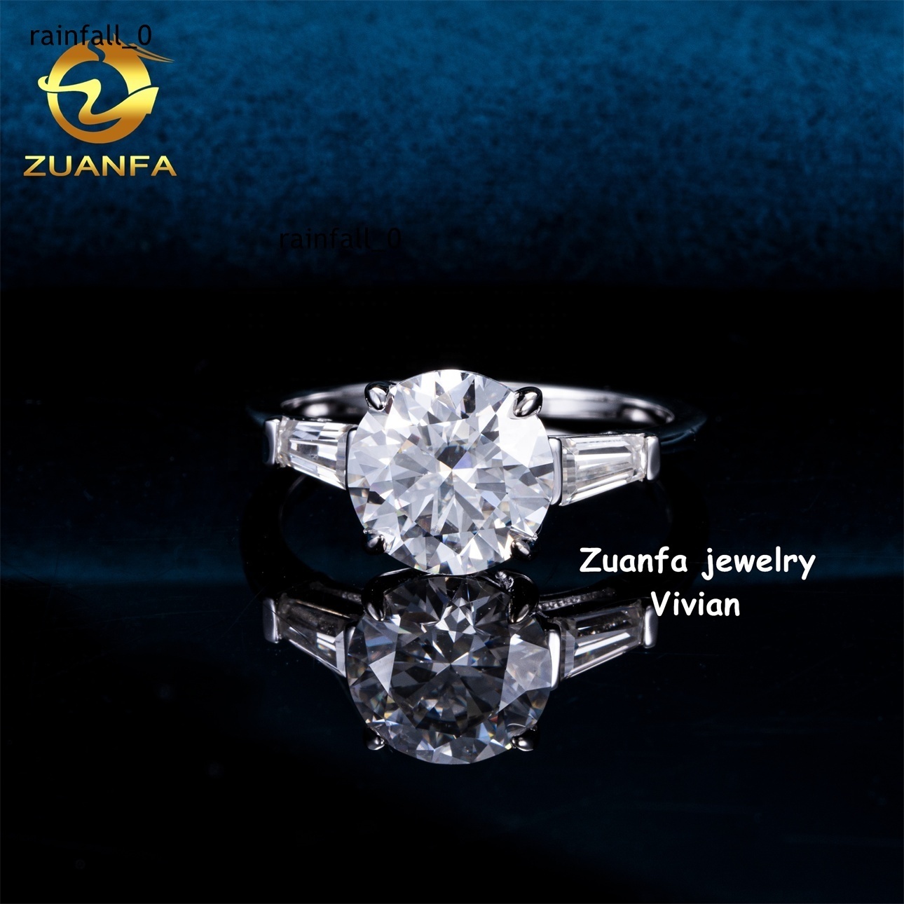 Fine Jewelry Buss Down VVS Moissanite VVS Moissanite Diamond Women Moissanite Luxury Sterling Silver 925 Wedding Rings