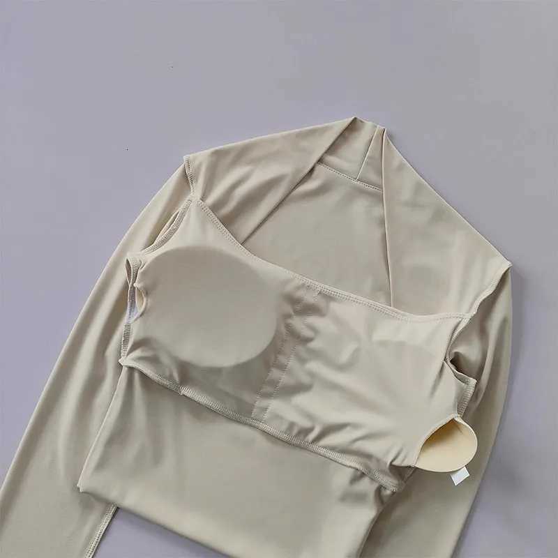 Womens Elegant Long Sleeve Yoga Shawl Sports Top with Chest Cushion Short Elegant Yoga Top Small Camback Pura Speed Dry AutumnXJ251029