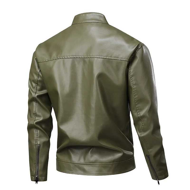 Mens Jackets Spring Autumn Retro PU Leather Jacket New Fashion Design Outerwear European Style Motorcycle Leather CoatT251029