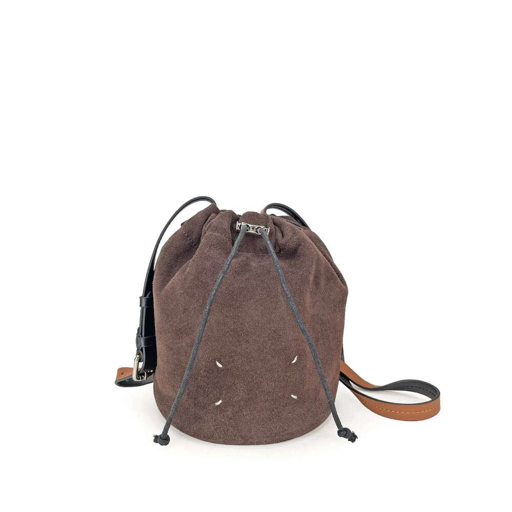 Suede Bucket New Niche Design Frosted Cowhide Vintage Fashionable Ladies One-Shoulder Crossbody Bag Suotong1029