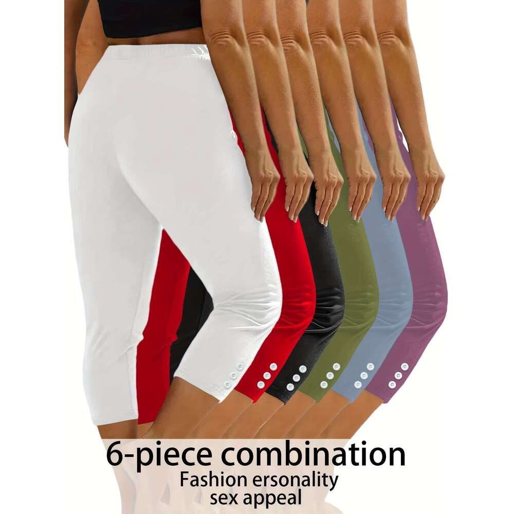 6pcs Fashion Casual Tight Sports Leggings