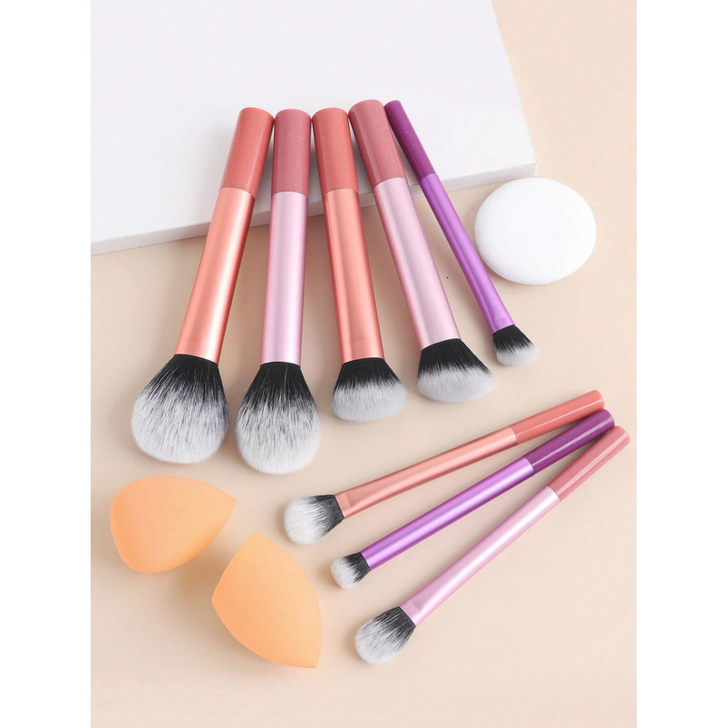 Best-Selling 8-Piece Crystal Mini Portable Makeup Brush Set Pink Handle Synthetic Fiber Makeup Tools Makeup Brushes