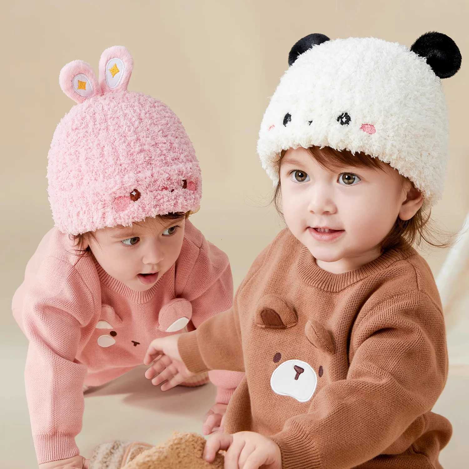 AIBEDILA Baby Hat Warm Children Winter Hat Cap Fluffy Warm Newborn Infant Hat Skinfriendly Soft Kid Hat BoysGirls 03Y251028