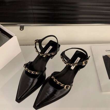 Chunky Heel Silver Closed-Toe Sandals Fairy 2025 New Summer Elegant Designer Shoe French Mary Jane Pointed Toe Single Shoes