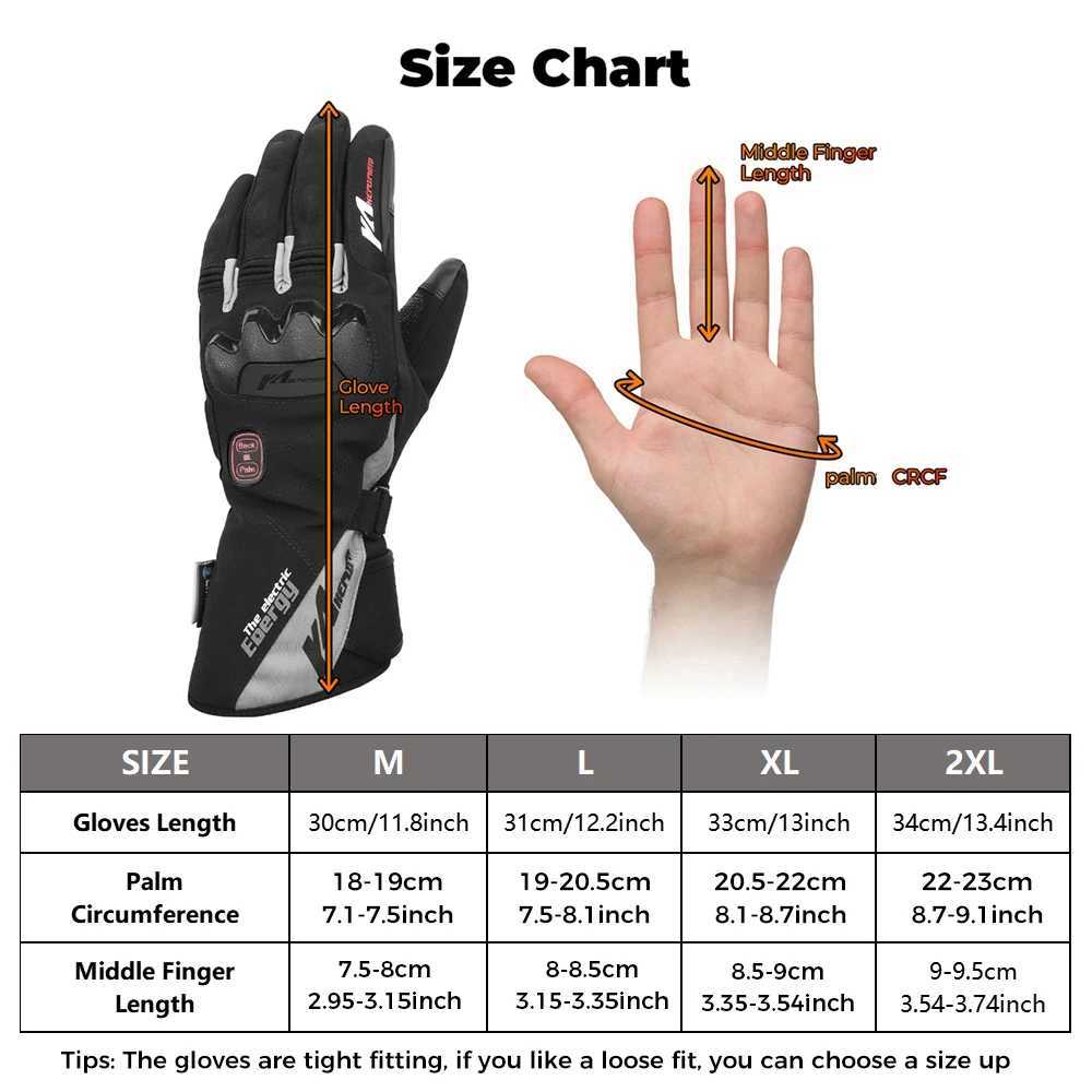 KEMIMOTO Heated Gloves Motorcycle Winter Moto Heated Gloves Warm Waterproof Rechargeable Heating Thermal Gloves For Snowmobile J251029