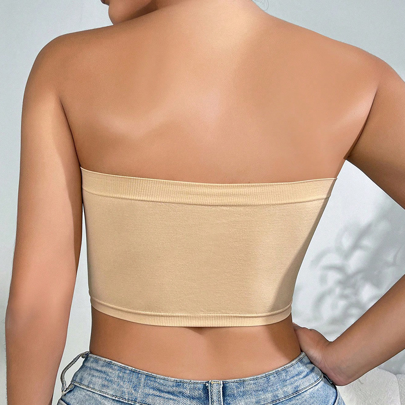 Bras Women's Seamless Bandeau Bra, Strapless Wireless Comfort Tube Top, Stretchable Daily Wear Essential for Women's Casual & Party Outfits