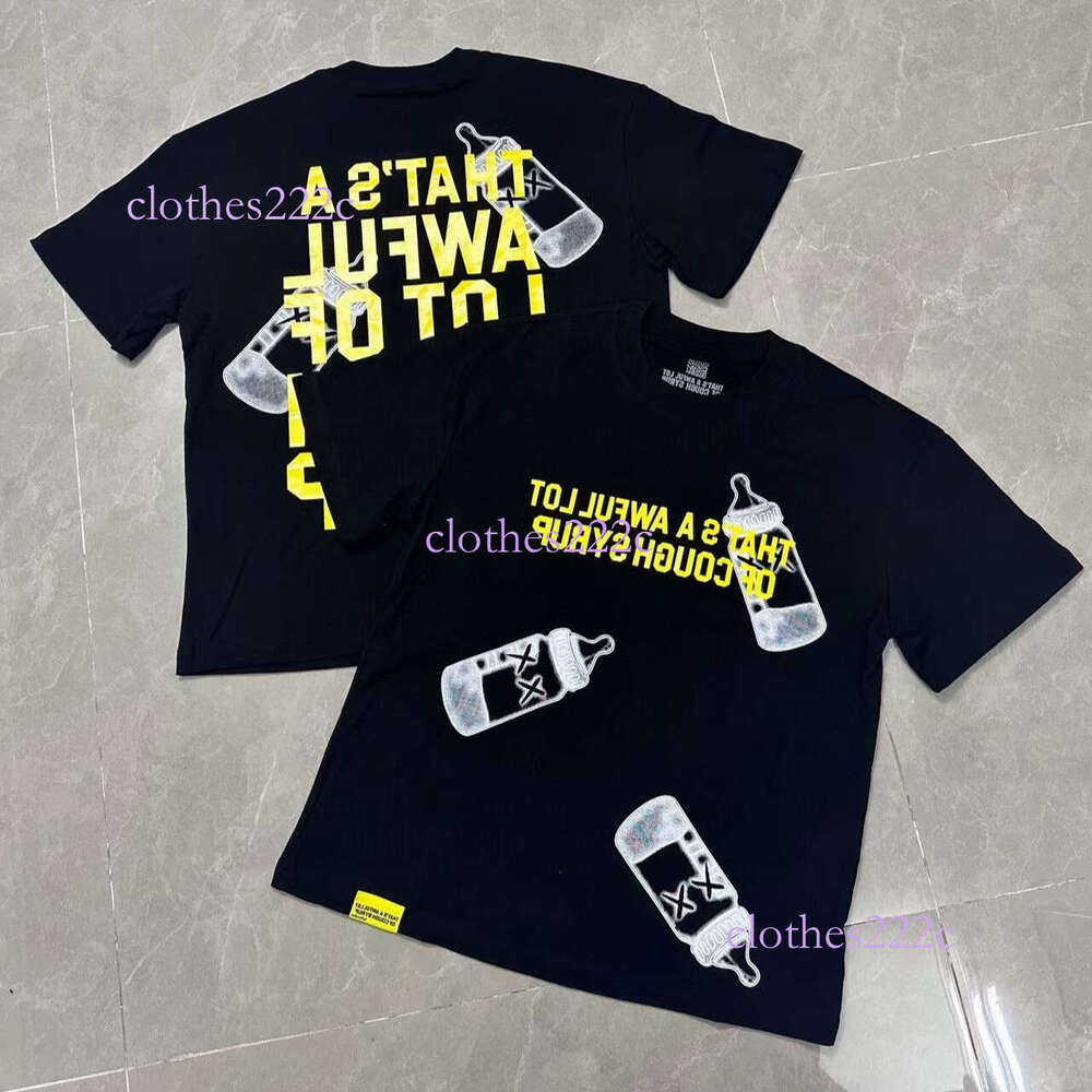 American Trendy Brand Sss Awful Lot Of Cough Syrup T-Shirt Couple Short Sleeve