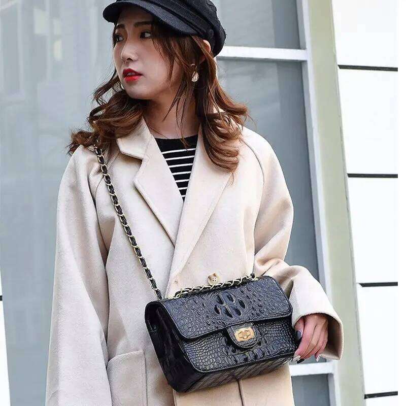 Handbags New esigner Brand Crocodile Chain Shoulder Crossbody Bags For Women Day Clutch Bolsa Feminina