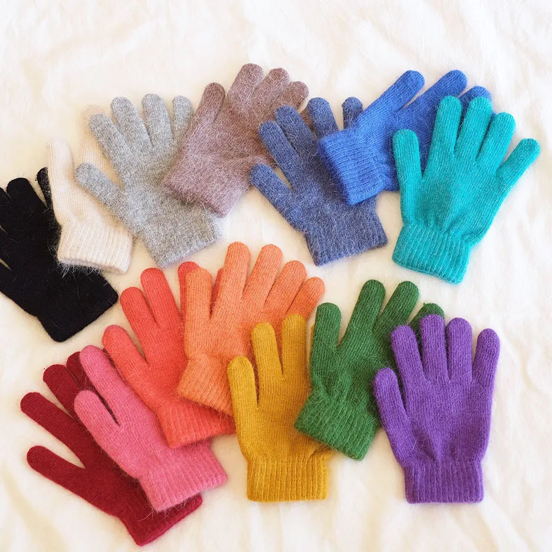 Cute Rabbit knitting Gloves Female Winter Mittens Factory Outlet Fur Gloves womens winter gloves Women Girls Mittens 251029
