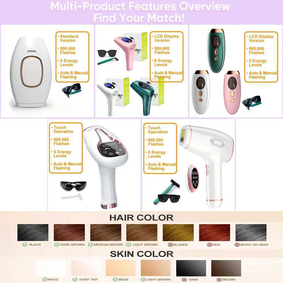 Permanent Laser Hair Removal for Women Men Home Use Device Painless Hair Cutting for Whole Body Depilator Electric IPL Epilator J251117