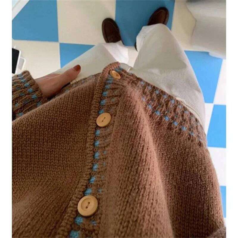 Winter Korean Style Long Sleeve Knitted Cardigan Autumn O-neck Jacket Casual Sweater Fashion Elegant Women's Knitwear