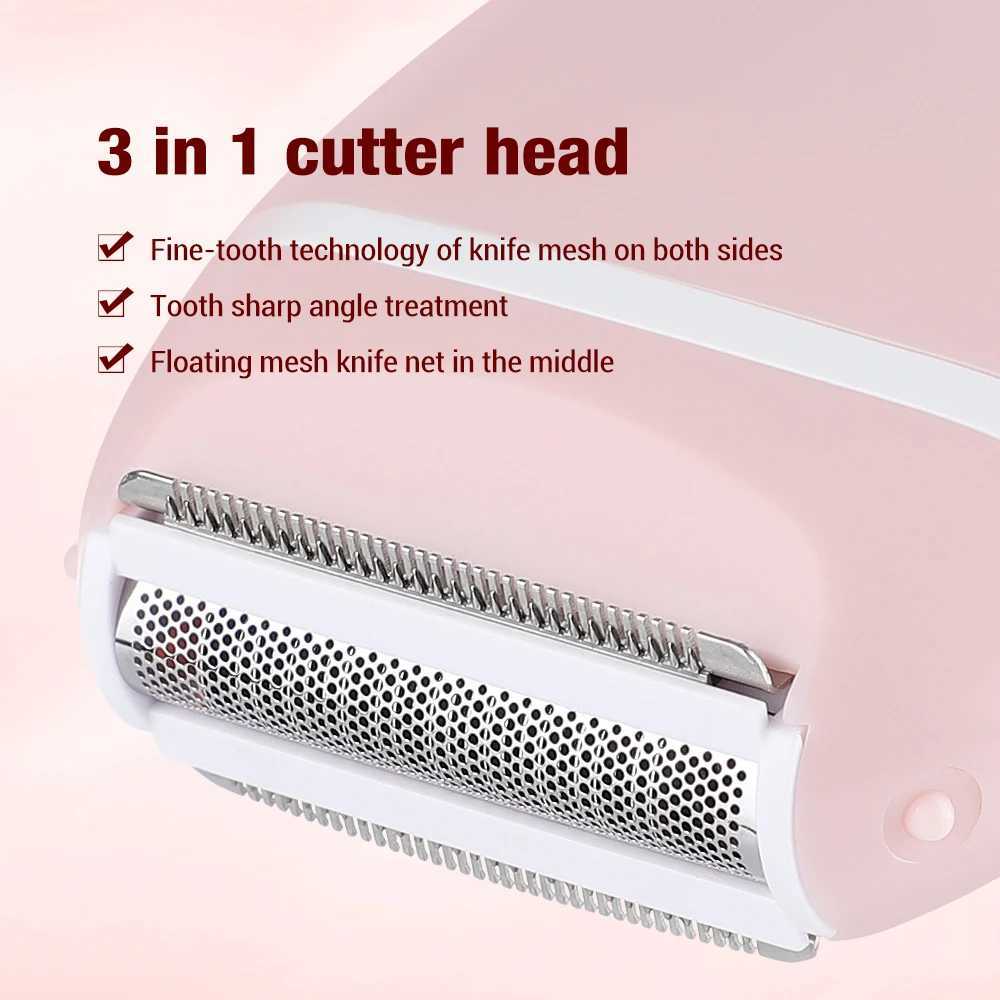 3 in 1 Hair Removal Machine Painless Epilator Womens Electric Shaver Bikini Private Parts Armpit Whole Body Shaving Depilation J251117