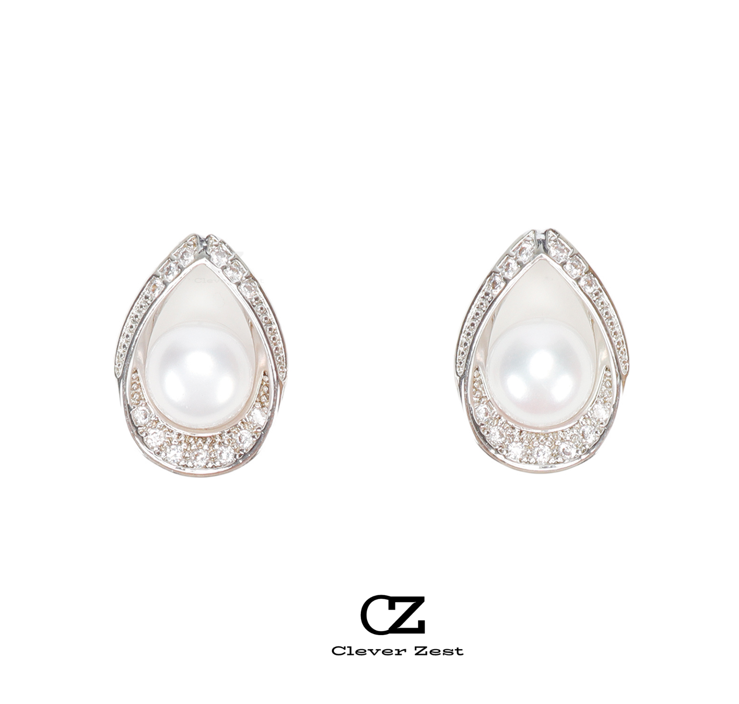 Natural White Pearl Teardrop Stud Earrings 14K Gold-Filled Fashion Versatile and Trendy Anniversary Gift Bestie Gift