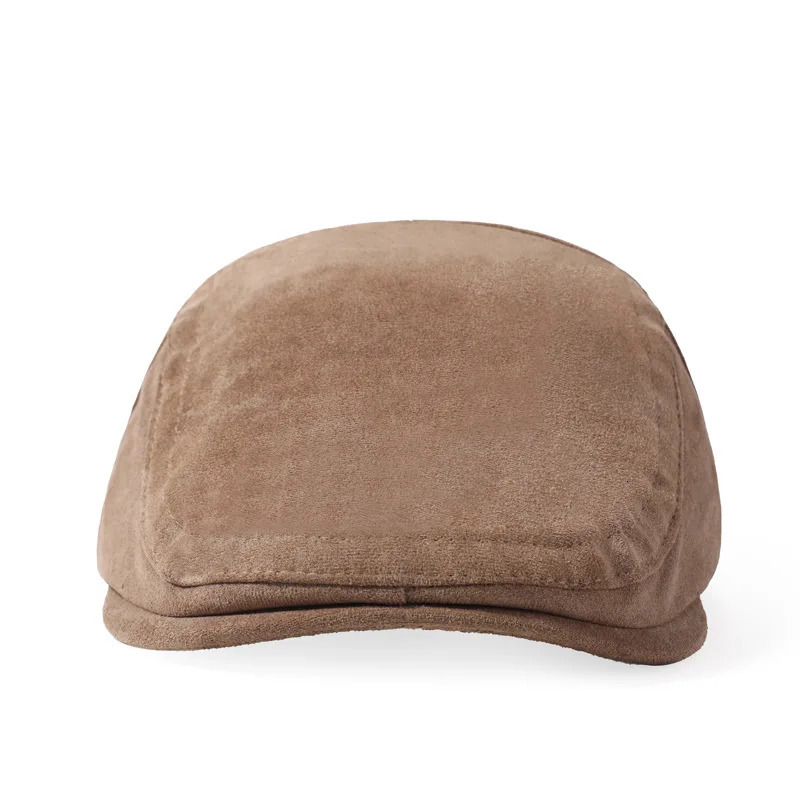 Deerskin fleece cap ins light board beret trendy men and women fashion visor do old hat Comfort Fit Classic BreathableAdjustable 251029