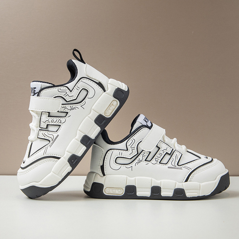 New design Shoes Children's Shoes 2025 Autumn Cross-border Children's Trendy Basketball Shoes Trendy Casual Men's and Women's Spor