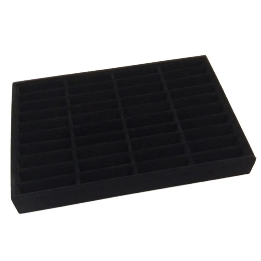 Stylish Velvet Bangle Tray With 40 Slot Inserts Display Stand for WatchBracelet Holder Case Jewelry Storage Rack 251013