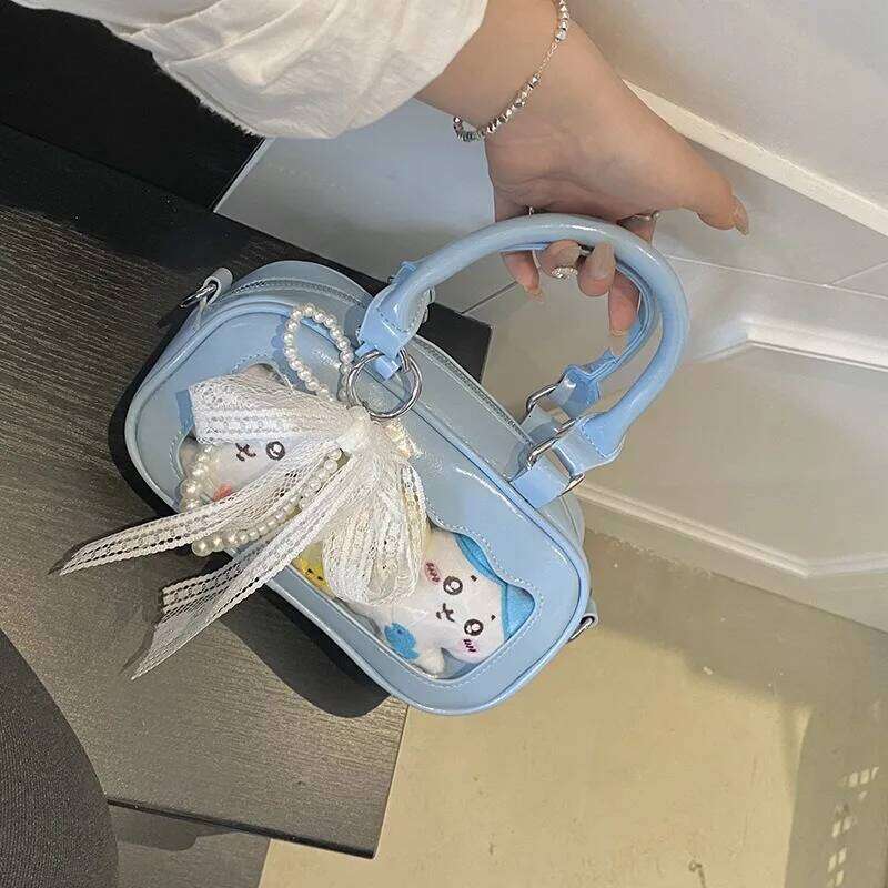 Y2k Haruku Women Ita Fashion 2025 Lolita JK Uniform Bow Shoulder Bags Subculture Lndividuality Bolso Mujer