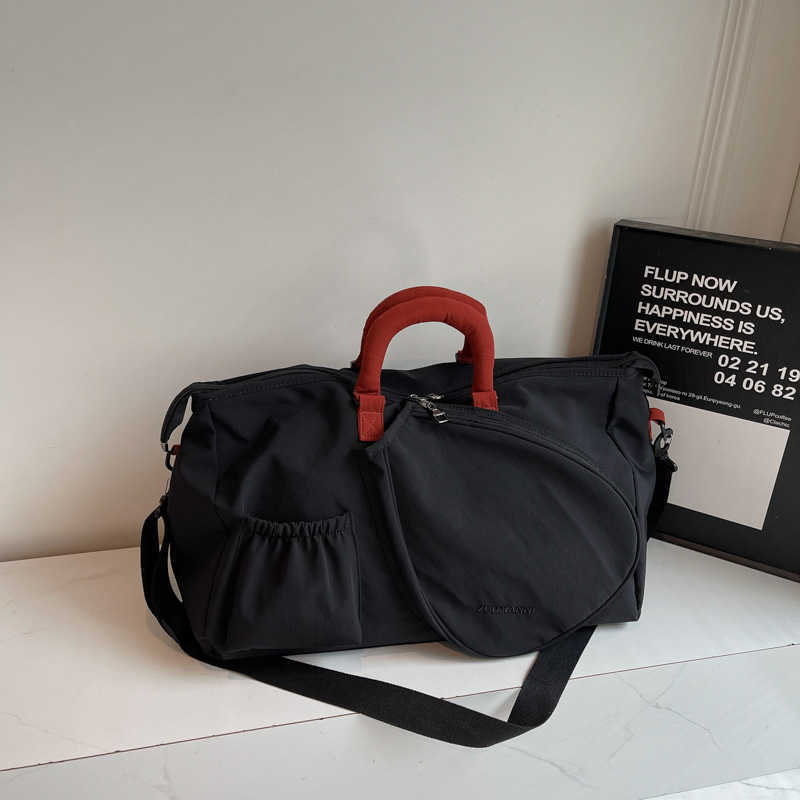 New Badminton Bag Outdoor Sports Racket Bag Single Shoulder Crossbody Bag Unisex Large Capacity Dry Wet Separation Gym Bag