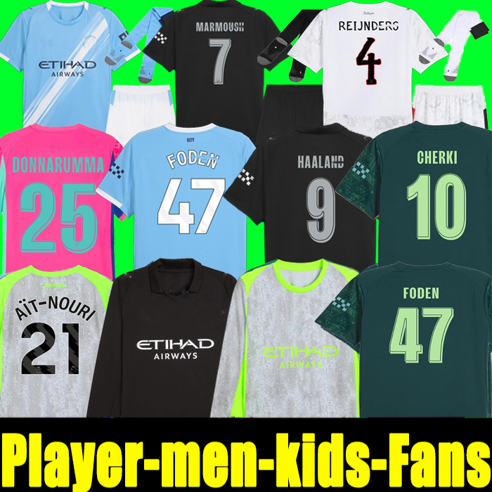 25 26 HAALAND soccer jerseys FODEN MARMOUSH DOKU Cherki KOVACIC GVARDIOL Man City DE BRUYNE Reijnders football shirt men kids kits DONNARUMMA