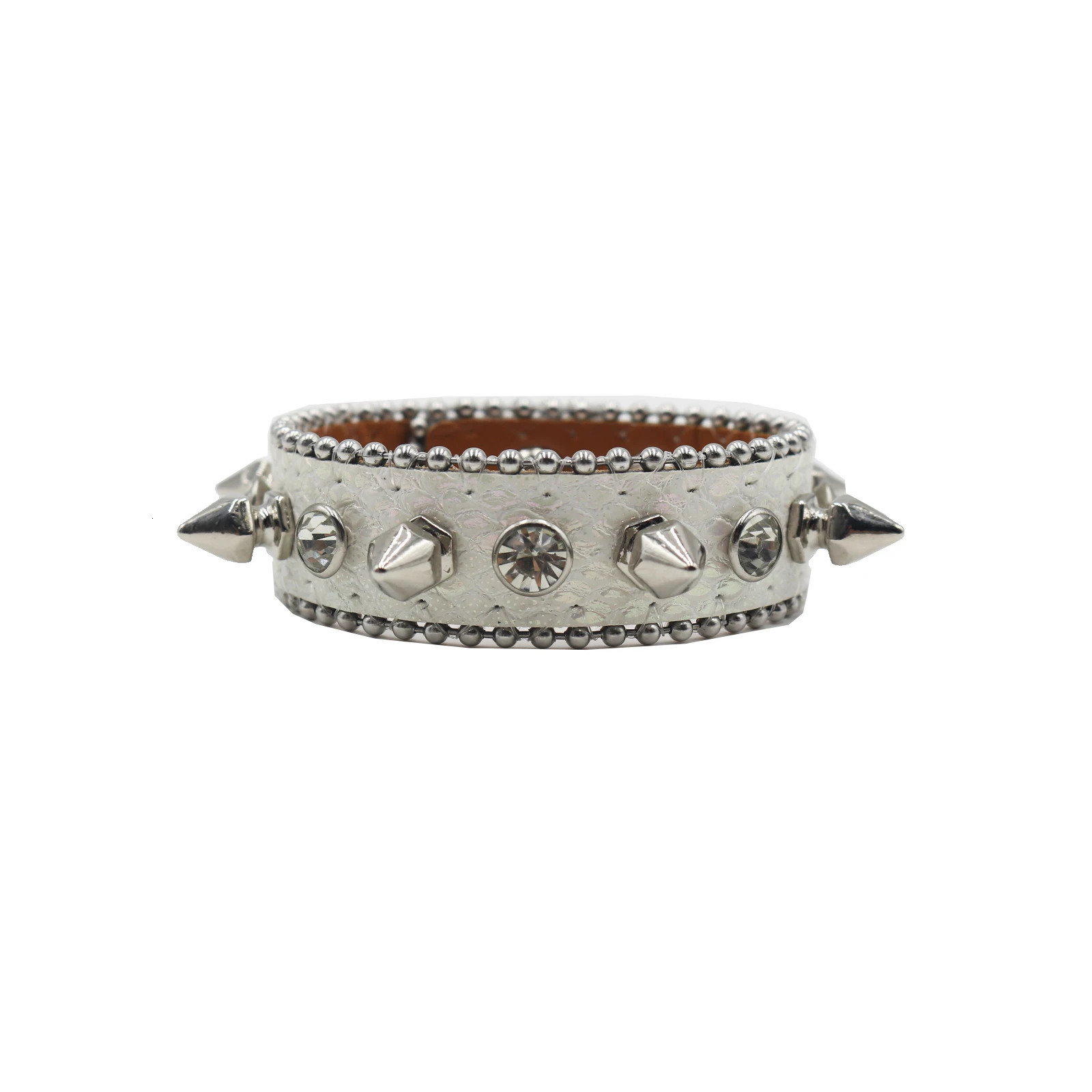 Top Quality Womens Rhinestone Bracelet Mens Western Denim Shiny Hip Hop Punk Rock Y2K Style Bracelet PU Leather 251028