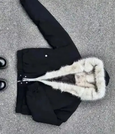 American vintage warm jacket fashionable and simple loose biker punk jacket hiphop style winter fur collar hooded jacket 251024