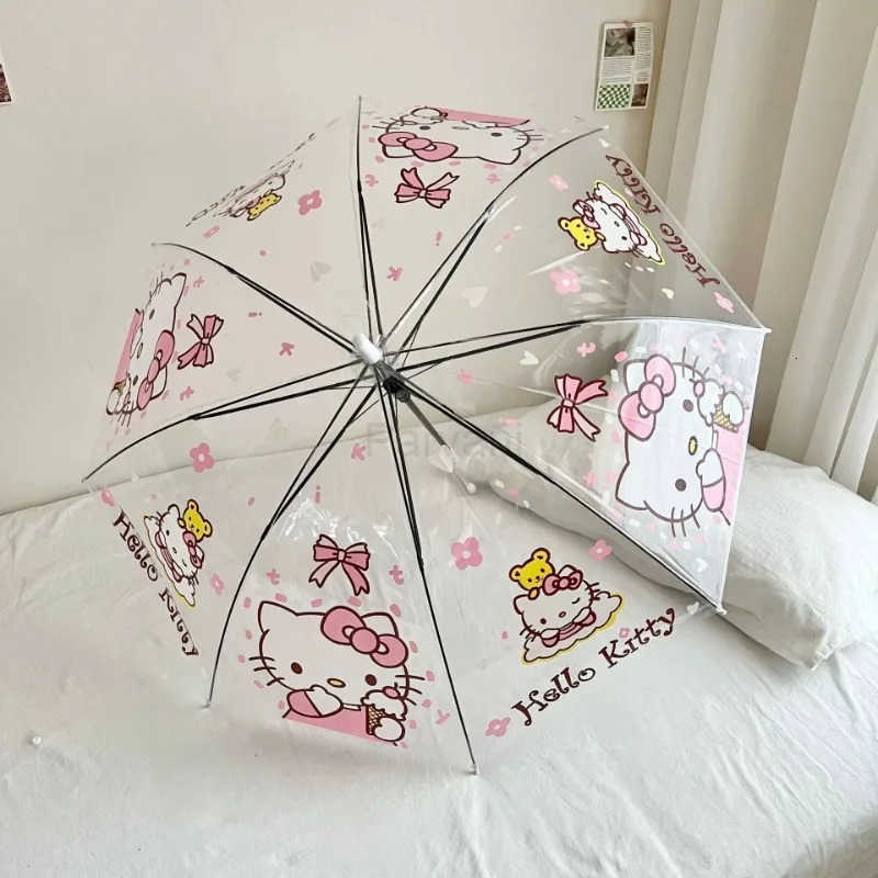 Sanrio HelloKitty manual cute cartoon womens folding light and portable umbrella daily antiumbrella L251029